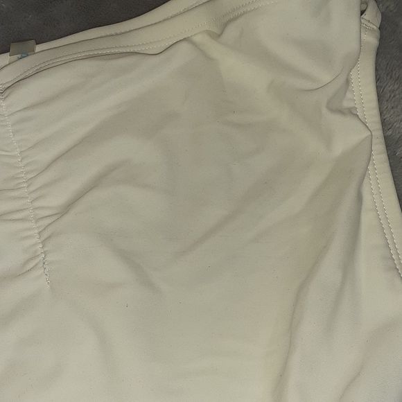 Swimsuits For All Triple String Cut Out White Bikini Swim Bottoms NWT - Picture 12 of 15